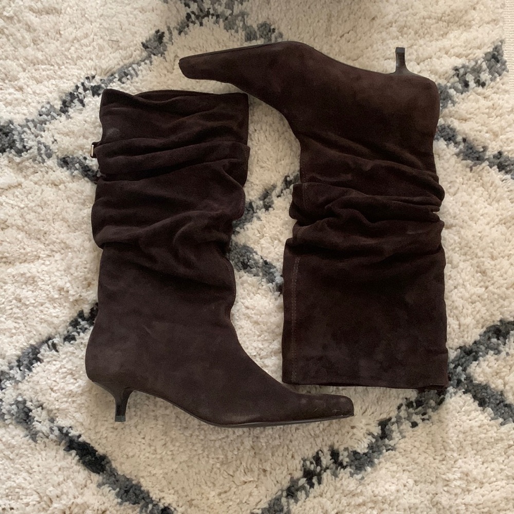 Steve Madden Ruri Brown Suede slouchy mid calf boots Size 8.5